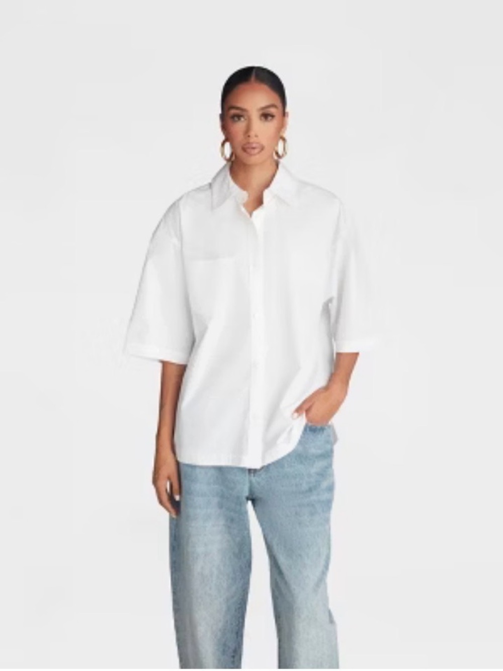 KBB by KAHLANA The crisp button White  Button-Down Shirt